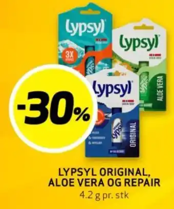 Bunnpris LYPSYL ORIGINAL, ALOE VERA OG REPAIR tilbud