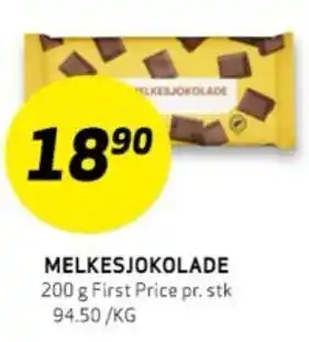 Bunnpris MELKESJOKOLADE tilbud