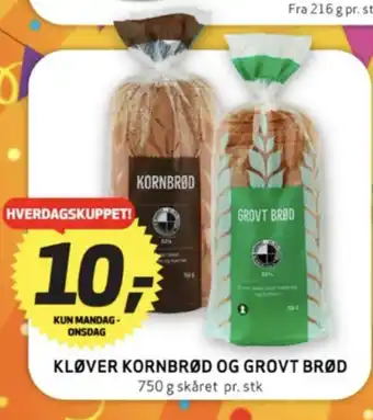 Bunnpris Kløver kornbrød tilbud