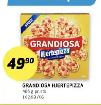 Bunnpris Grandiosa hjerte pizza tilbud