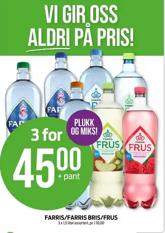 Kiwi Farris mineralvann tilbud