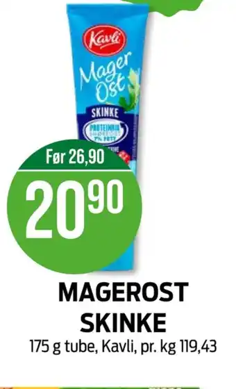 Kiwi Kavli smøreost skinke mager tilbud