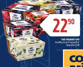 Coop Prix Nyt yoghurt blåbær & bringebær yoghurt tilbud