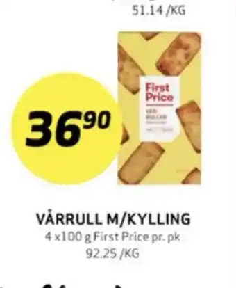 Bunnpris First price vårruller tilbud