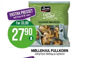 Kiwi Hatting fullkorn møllehjul tilbud