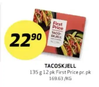 Bunnpris First price taco shells tilbud