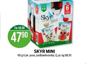 Kiwi Q jordbær & vanilje 6 pk. skyr tilbud