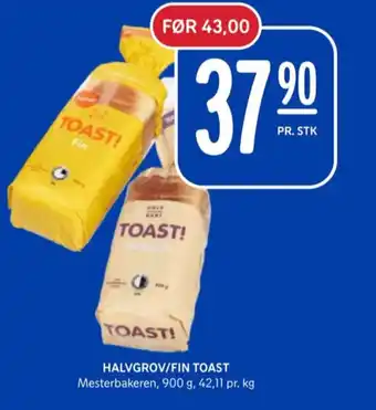 Rema 1000 Mesterbakeren toastbrød fin tilbud