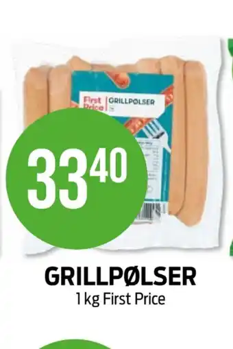 Kiwi First price grillpølser tilbud