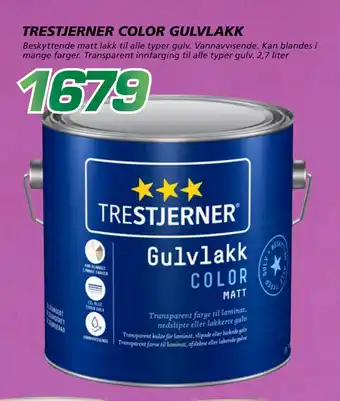 Coop Byggmix TRESTJERNER COLOR GULVLAKK tilbud