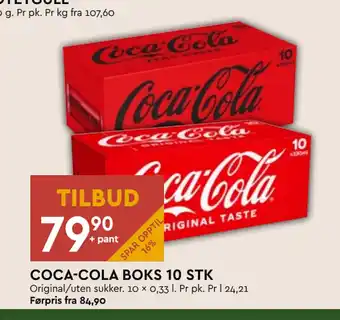 Coop Mega COCA-COLA BOKS 10 STK tilbud