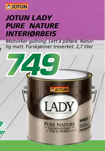 Coop Byggmix JOTUN LADY PURE NATURE INTERIØRBEIS tilbud