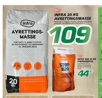 Coop Byggmix INFRA 20 KG AVRETTINGSMASSE tilbud