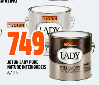 Obs Bygg JOTUN LADY PURE NATURE INTERIØRBEIS tilbud