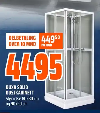 Obs Bygg DUXA SOLID DUSJKABINETT tilbud