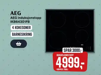 Skousen AEG induksjonstopp IKB64301FB tilbud