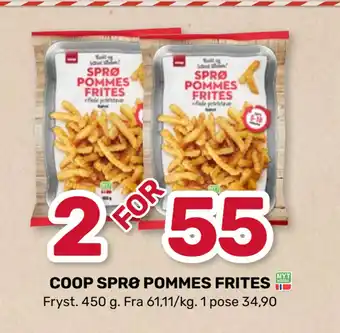 Coop Marked COOP SPRØ POMMES FRITES tilbud