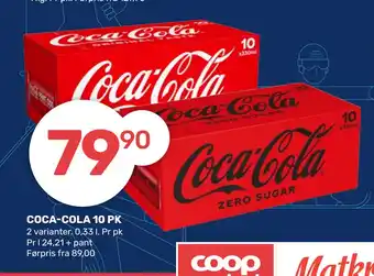 Coop Marked COCA-COLA 10 PK tilbud