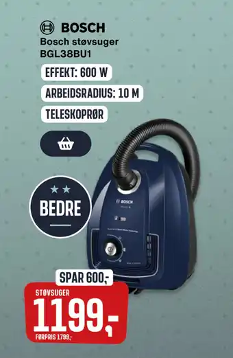Skousen Bosch støvsuger BGL38BU1 tilbud