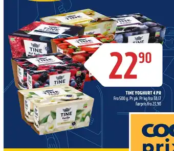 Coop Prix TINE YOGHURT 4 PK tilbud