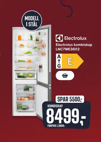 Skousen Electrolux kombiskap LNC7ME36X2 tilbud
