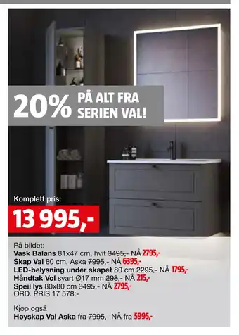 Bauhaus 20% PÅ ALT FRA SERIEN VAL! tilbud