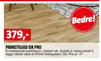 Bauhaus PARKETTGULV EIK PRO tilbud