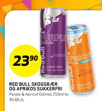 Bunnpris Red Bull Skogsbær og Aprikos Sukkerfri tilbud