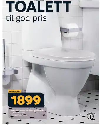 Megaflis Gustavsberg Nautic 5500 toalett m/skjult S-lås tilbud