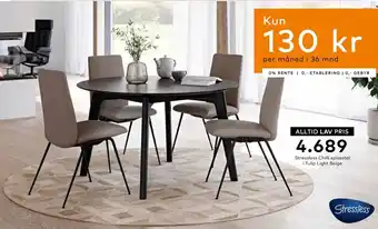 Skeidar Stressless Chilli spisestol tilbud
