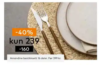 Skeidar Amandine bestikksett 16 deler tilbud