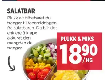 Meny Ukjent salat tilbud