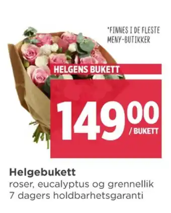 Meny Ukjent bukett tilbud