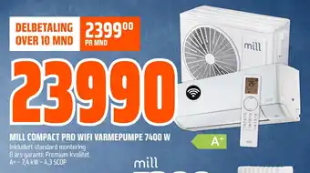 Coop Obs MILL COMPACT PRO WIFI VARMEPUMPE 7400 W tilbud