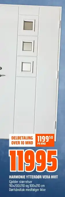 Coop Obs HARMONIE YTTERDØR VERA HVIT tilbud