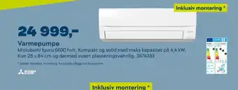 Maxbo Varmepumpe tilbud