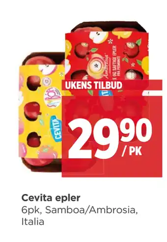 Meny Cevita epler tilbud