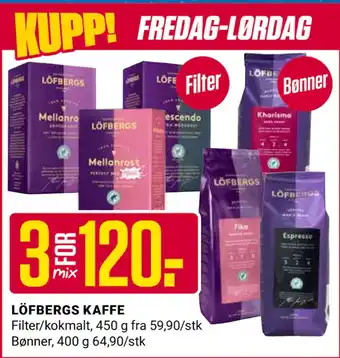 Europris LÖFBERGS KAFFE tilbud