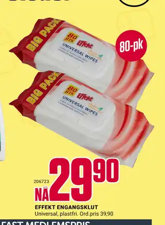 Europris EFFEKT ENGANGSKLUT tilbud
