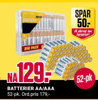 Europris BATTERIER AA/AAA tilbud