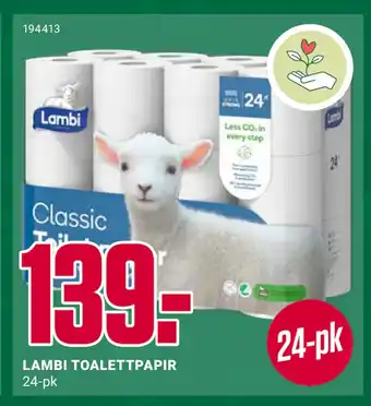Europris LAMBI TOALETTPAPIR tilbud