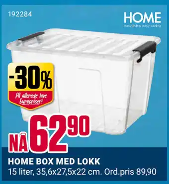 Europris HOME BOX MED LOKK tilbud