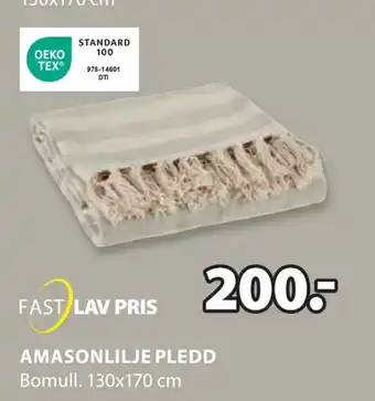 JYSK AMASONLILJE PLEDD tilbud
