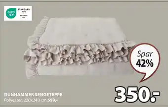 JYSK DUNHAMMER SENGETEPPE tilbud