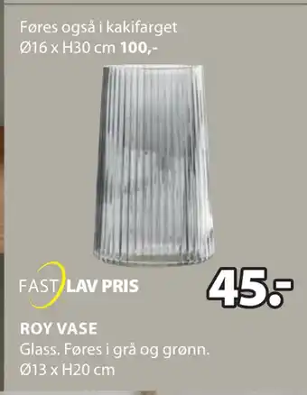 JYSK ROY VASE tilbud