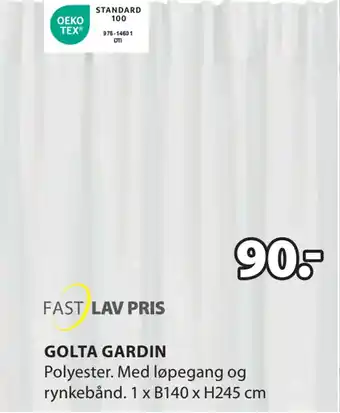 JYSK GOLTA GARDIN tilbud