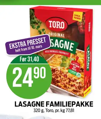 Kiwi LASAGNE FAMILIEPAKKE tilbud