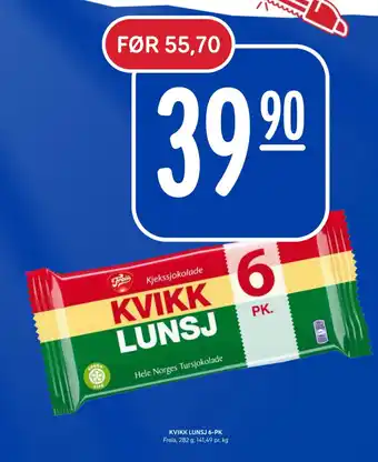 Rema 1000 KVIKK LUNSJ 6-PK tilbud