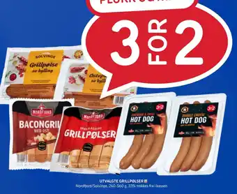 Rema 1000 UTVALGTE GRILLPØLSER tilbud