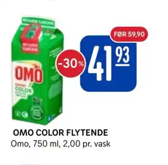 Rema 1000 OMO COLOR FLYTENDE tilbud
